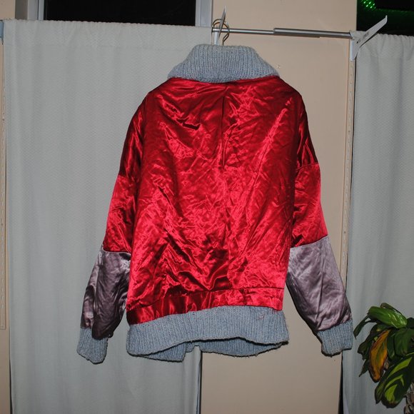 Hand Knit Heavy Thick Wool Jacket Womens Zipper Cable Chunky - Picture 9 of 13